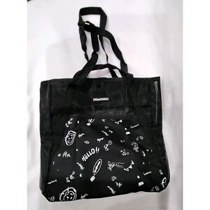 DiGeeONEGU Large Mesh Beach/Tote Bag Waterproof Sandproof, Pockets, Sides Expand